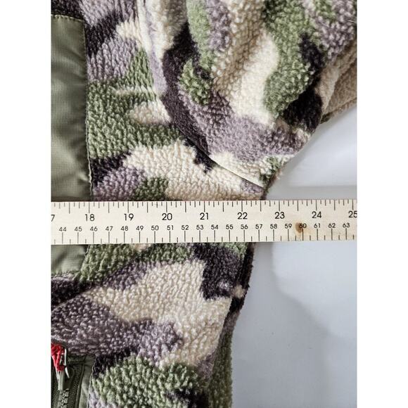 Billabong Switchback Full Zip Fleece Camo Jacket Women Large Military - Picture 7 of 7